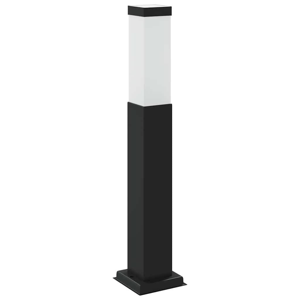 Pollerleuchte mit Sensor und Steckdose 50 cm Schwarz IP44