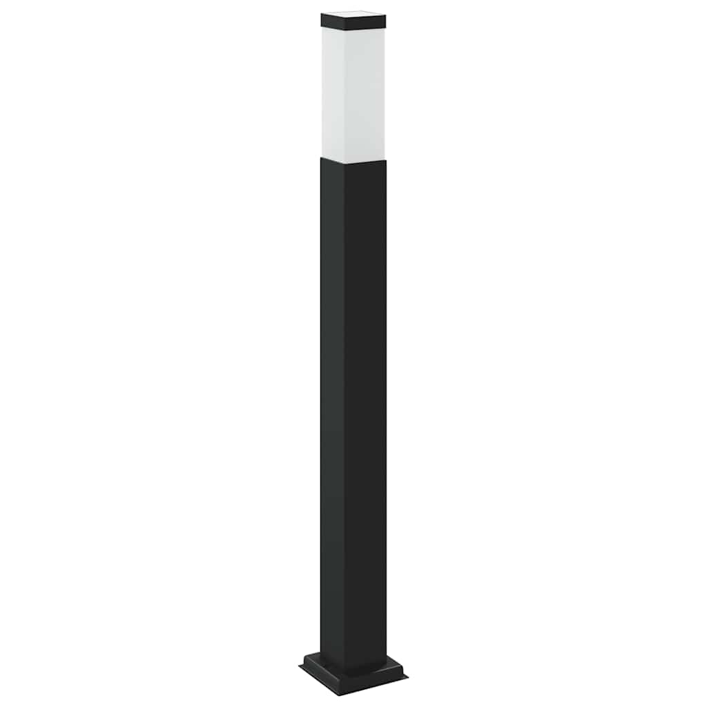Pollerleuchte mit Sensor und Steckdose 80 cm Schwarz IP44