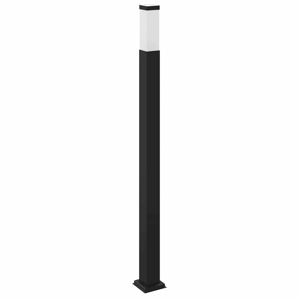 Pollerleuchte mit Sensor und Steckdose 110 cm Schwarz IP44