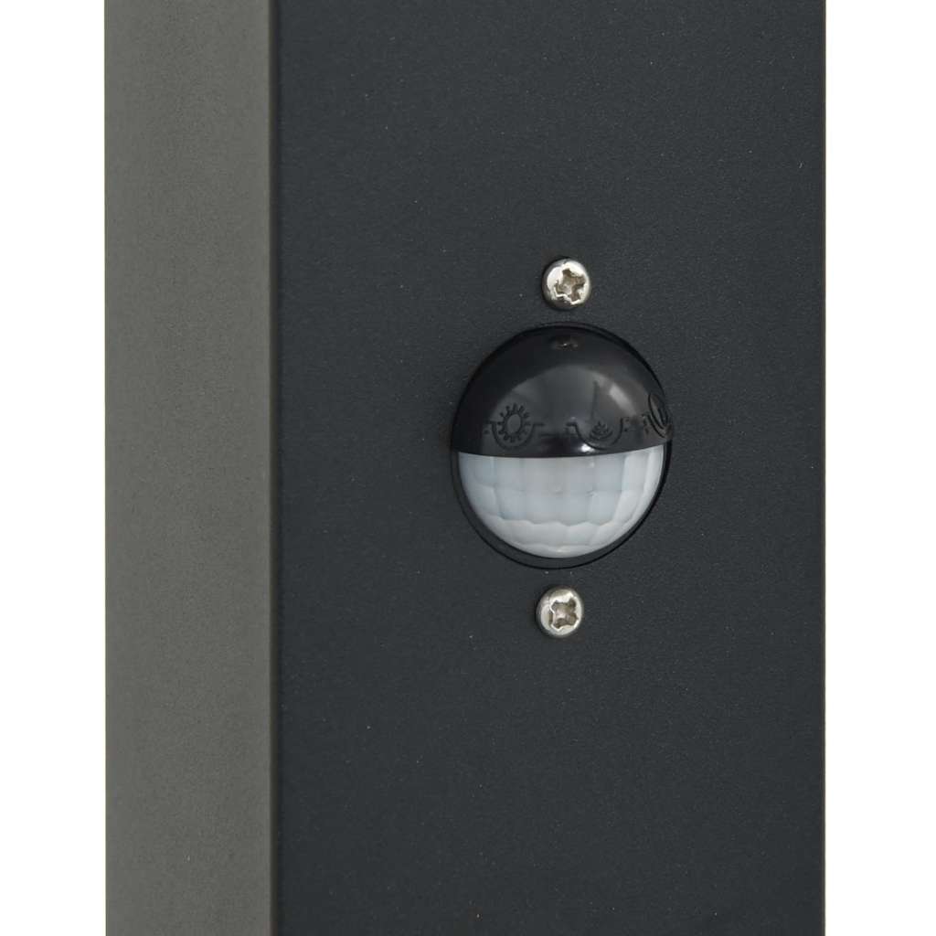 Pollerleuchten mit Sensor&Steckdose 3 Stk. 110 cm Schwarz IP44