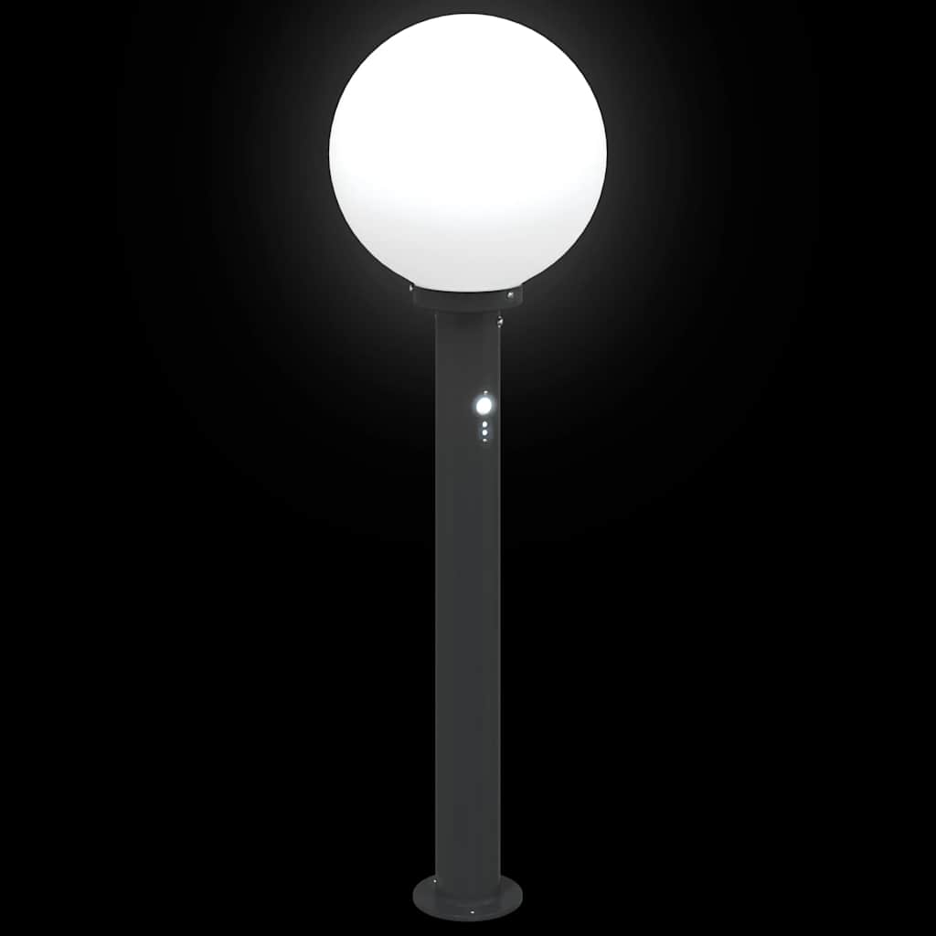 Pollerleuchte mit Sensor 80 cm Schwarz IP44