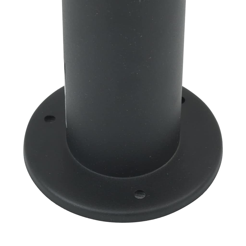 Pollerleuchte mit Sensor und Steckdose 120 cm Schwarz IP44