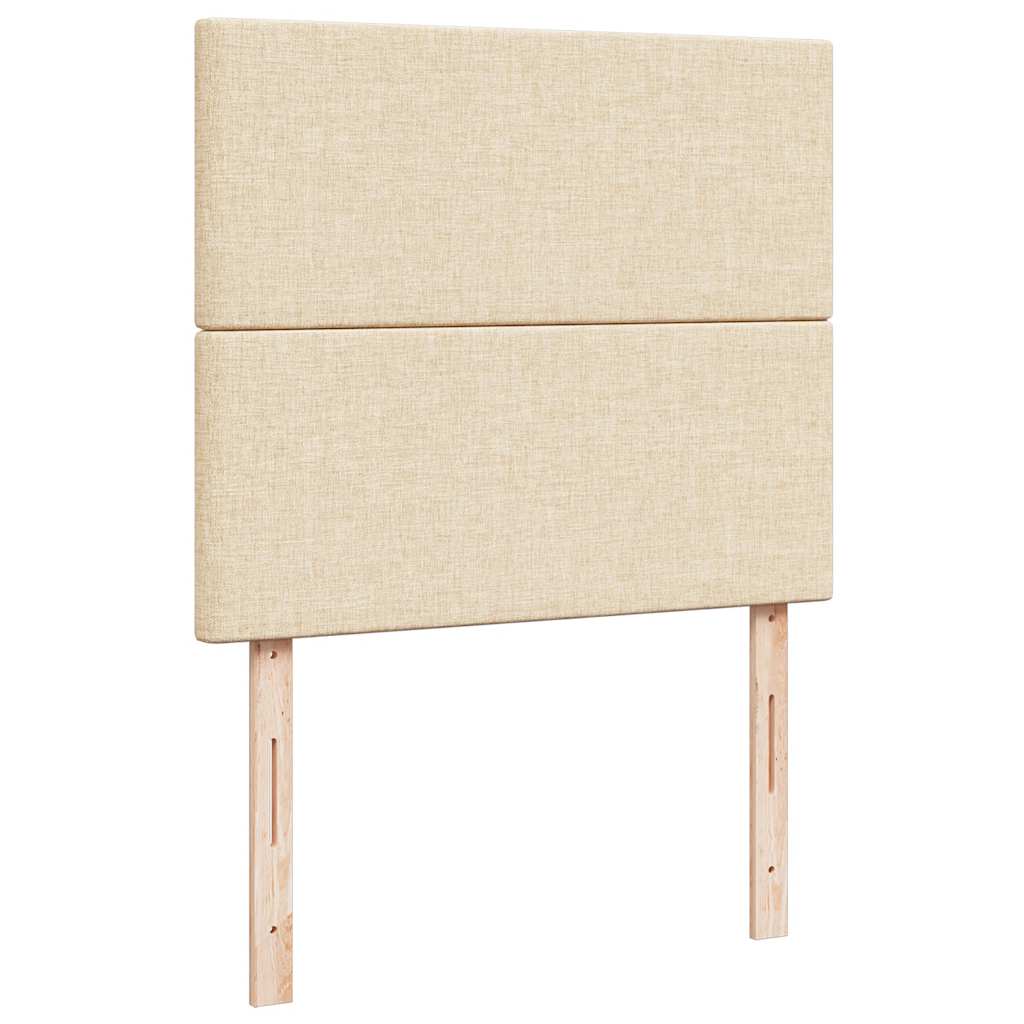 Boxspringbett mit Matratze & LED Creme 120x190 cm Stoff