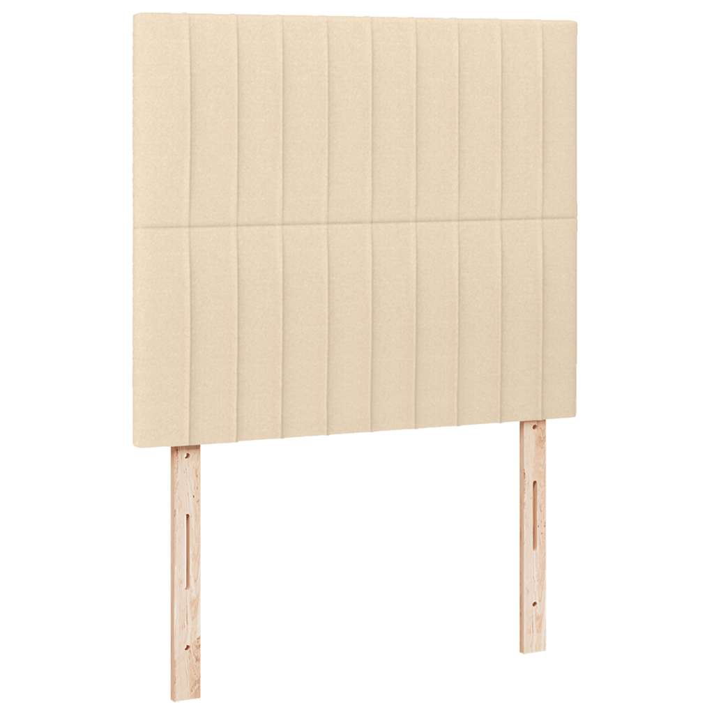 Boxspringbett mit Matratze & LED Creme 120x190 cm Stoff