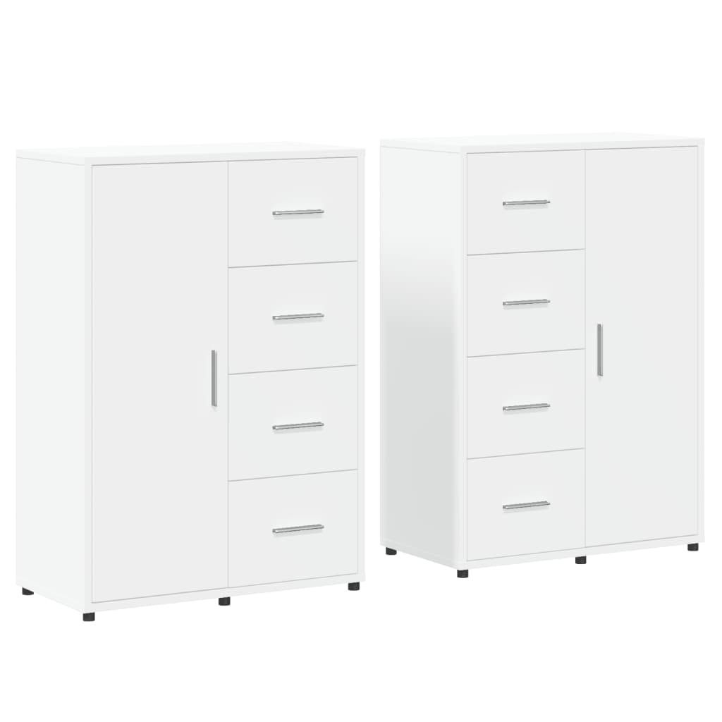 Sideboards 2 Stk. Weiß 60x31x84 cm Holzwerkstoff