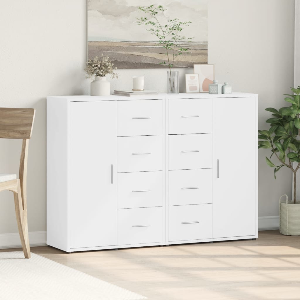 Sideboards 2 Stk. Weiß 60x31x84 cm Holzwerkstoff