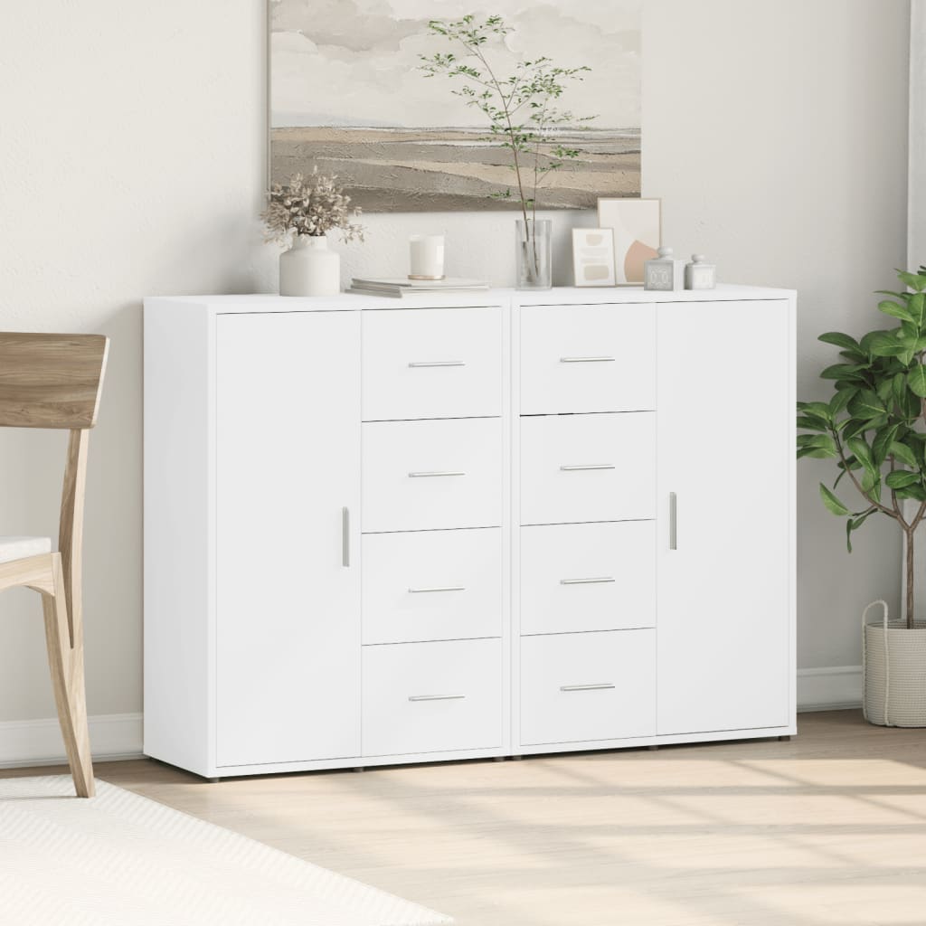Sideboards 2 Stk. Weiß 60x31x84 cm Holzwerkstoff