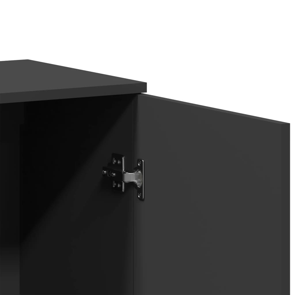 Sideboards 2 Stk. Schwarz 79x38x80 cm Holzwerkstoff