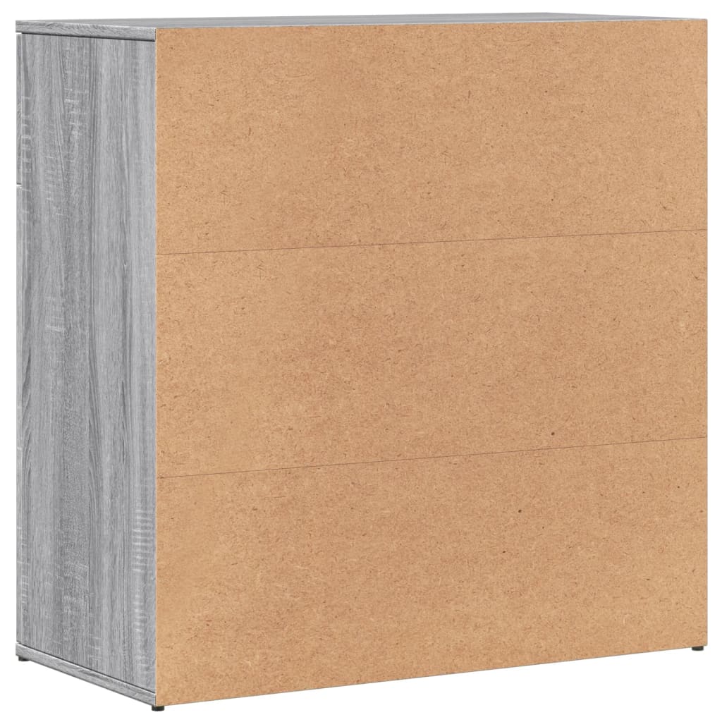 Sideboards 2 Stk. Grau Sonoma 79x38x80 cm Holzwerkstoff