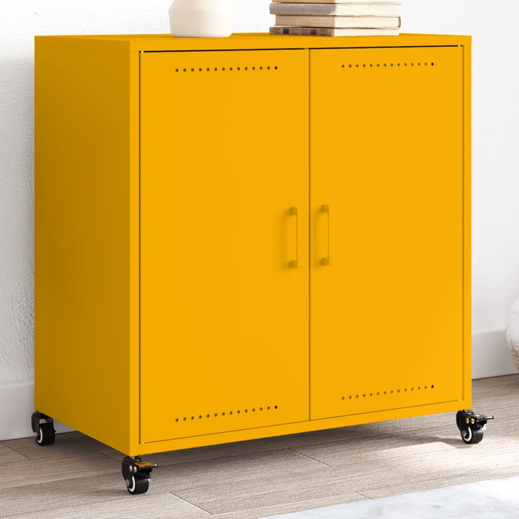 Sideboard Senfgelb 68x39x72 cm Stahl