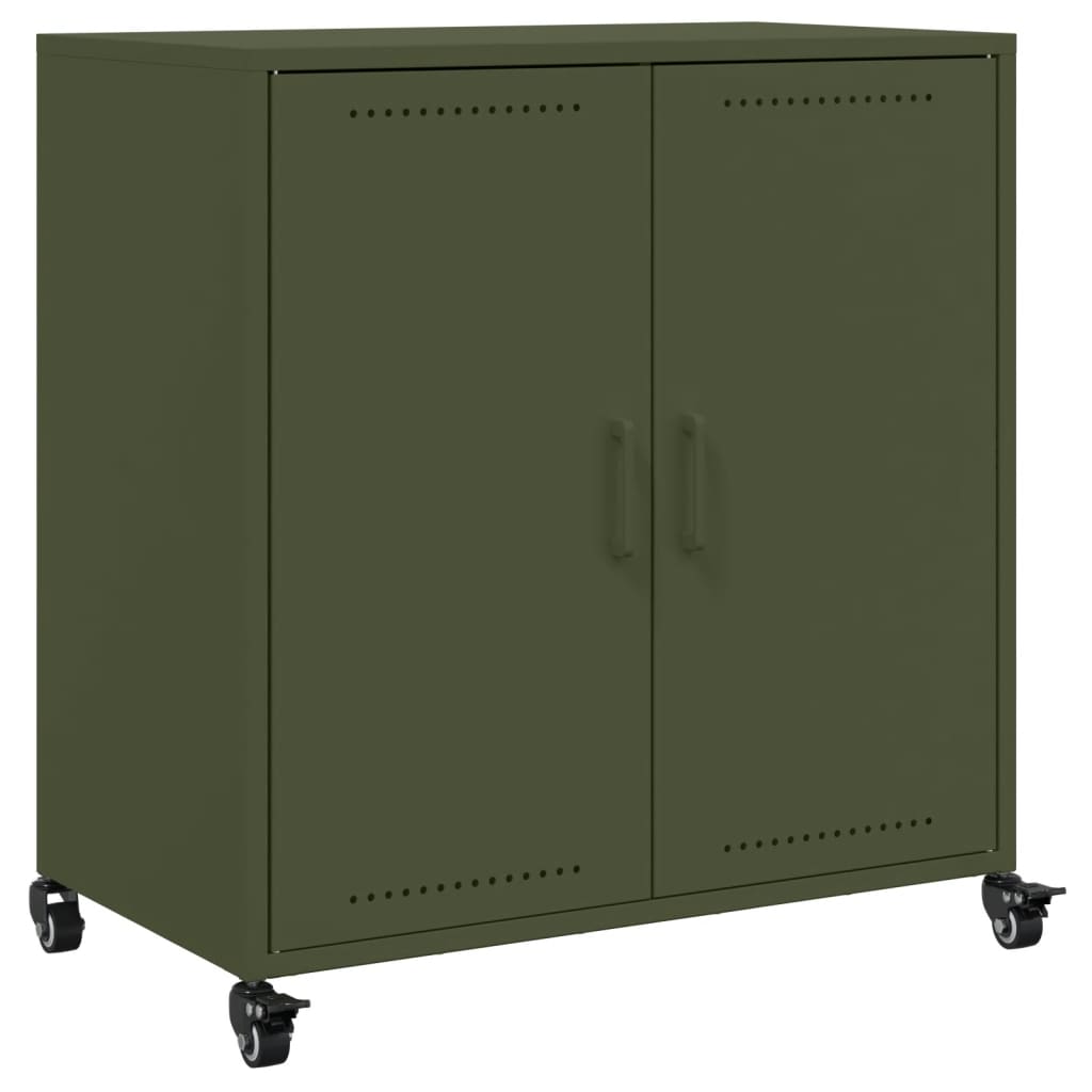 Sideboard Olivgrün 68x39x72 cm Stahl