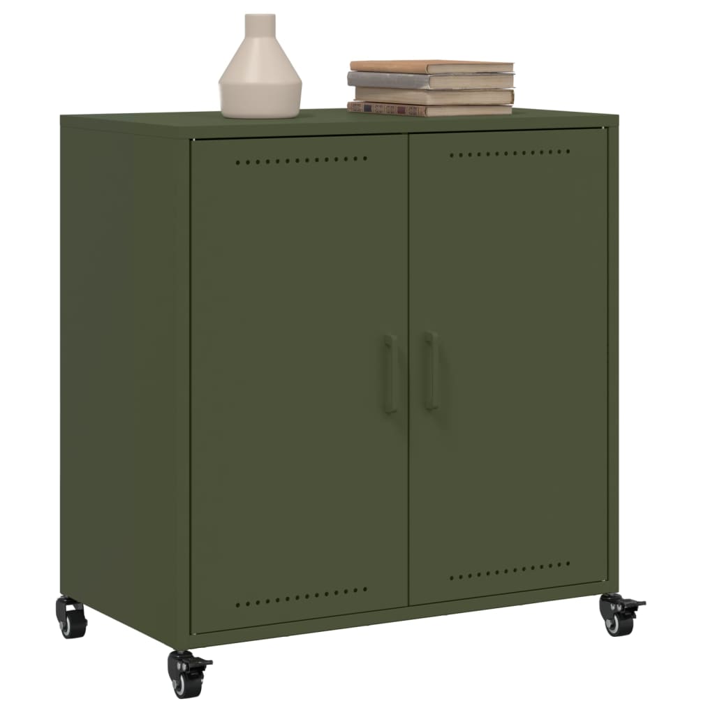 Sideboard Olivgrün 68x39x72 cm Stahl