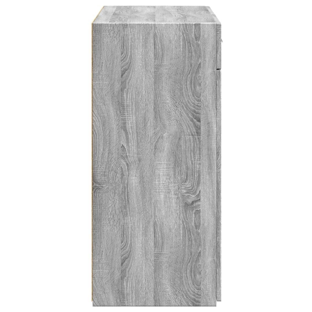 Sideboard Grau Sonoma 80x42,5x93 cm Holzwerkstoff