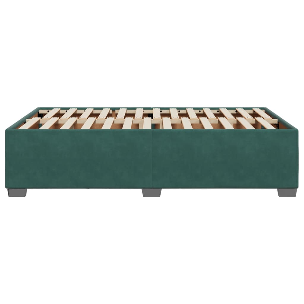Bettgestell ohne Matratze Dunkelgrün 120x200 cm Samt