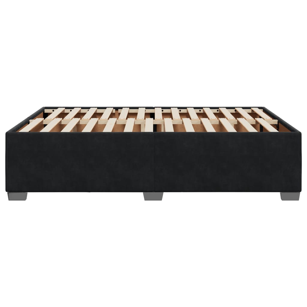 Bettgestell ohne Matratze Schwarz 140x190 cm Samt