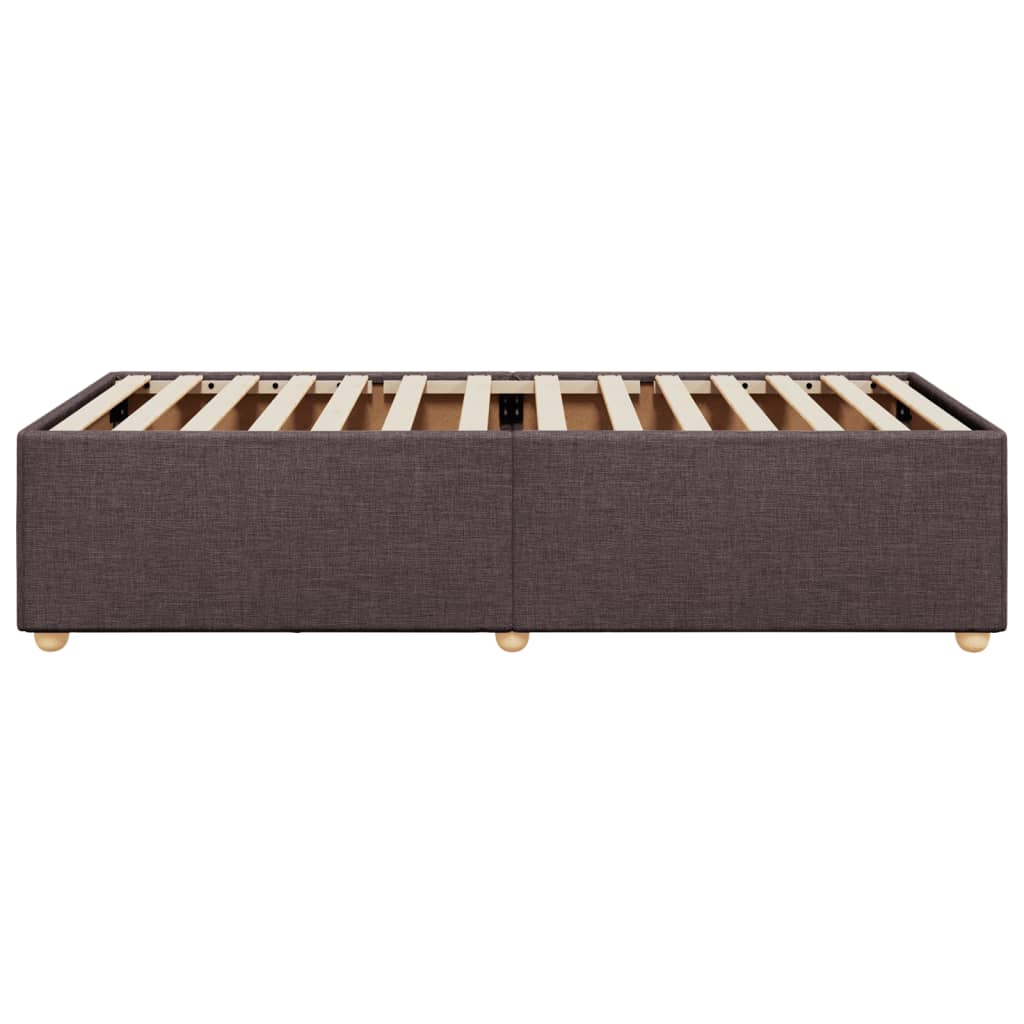Bettgestell ohne Matratze Dunkelbraun 100x200 cm Stoff