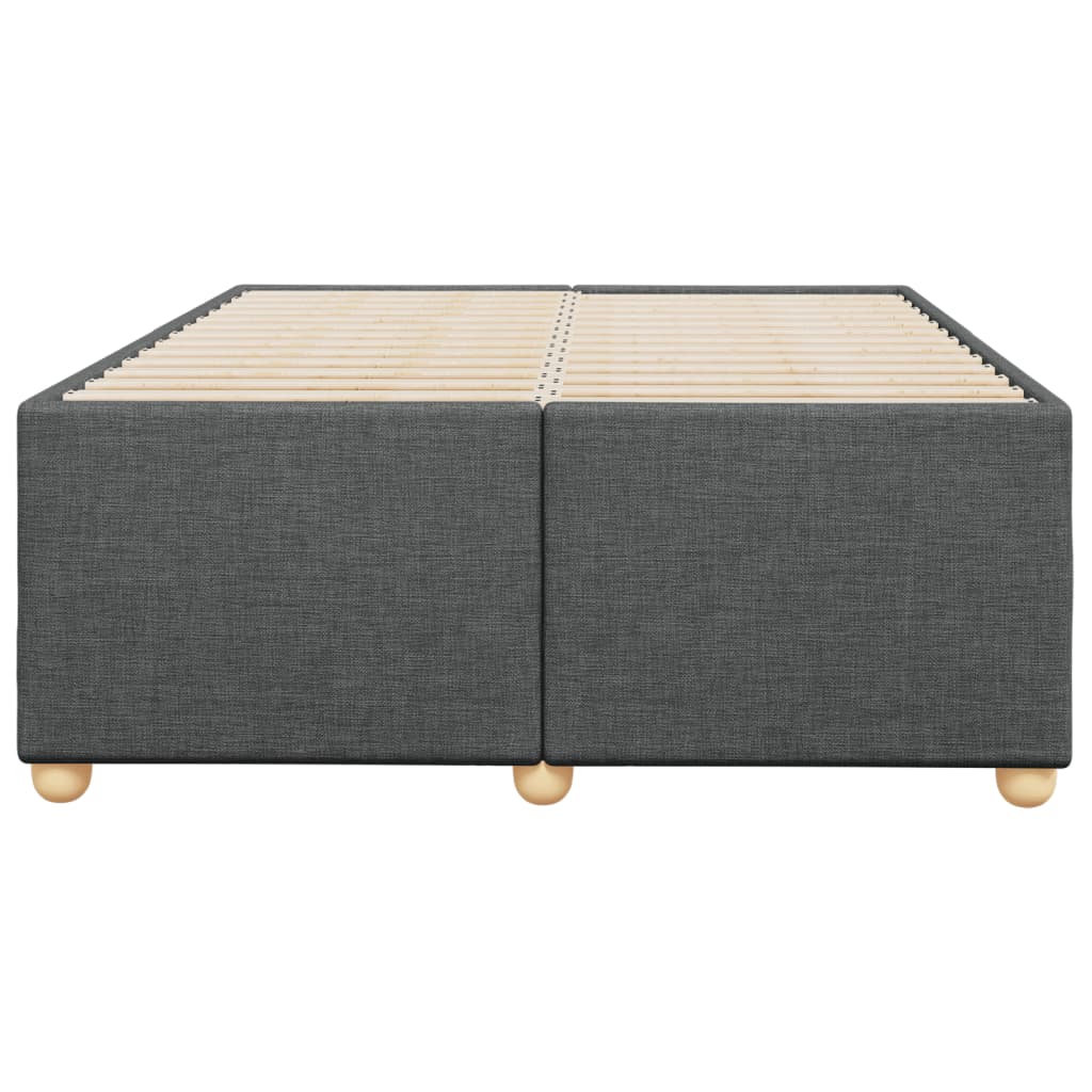 Bettgestell ohne Matratze Dunkelgrau 120x200 cm Stoff