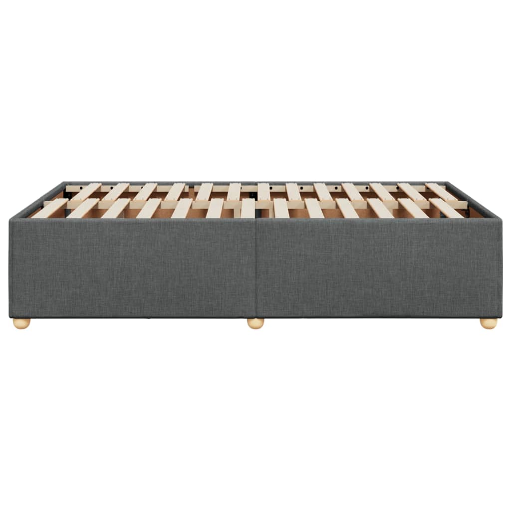 Bettgestell ohne Matratze Dunkelgrau 120x200 cm Stoff