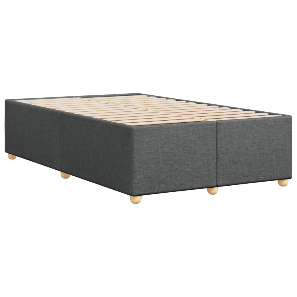 Bettgestell ohne Matratze Dunkelgrau 120x200 cm Stoff