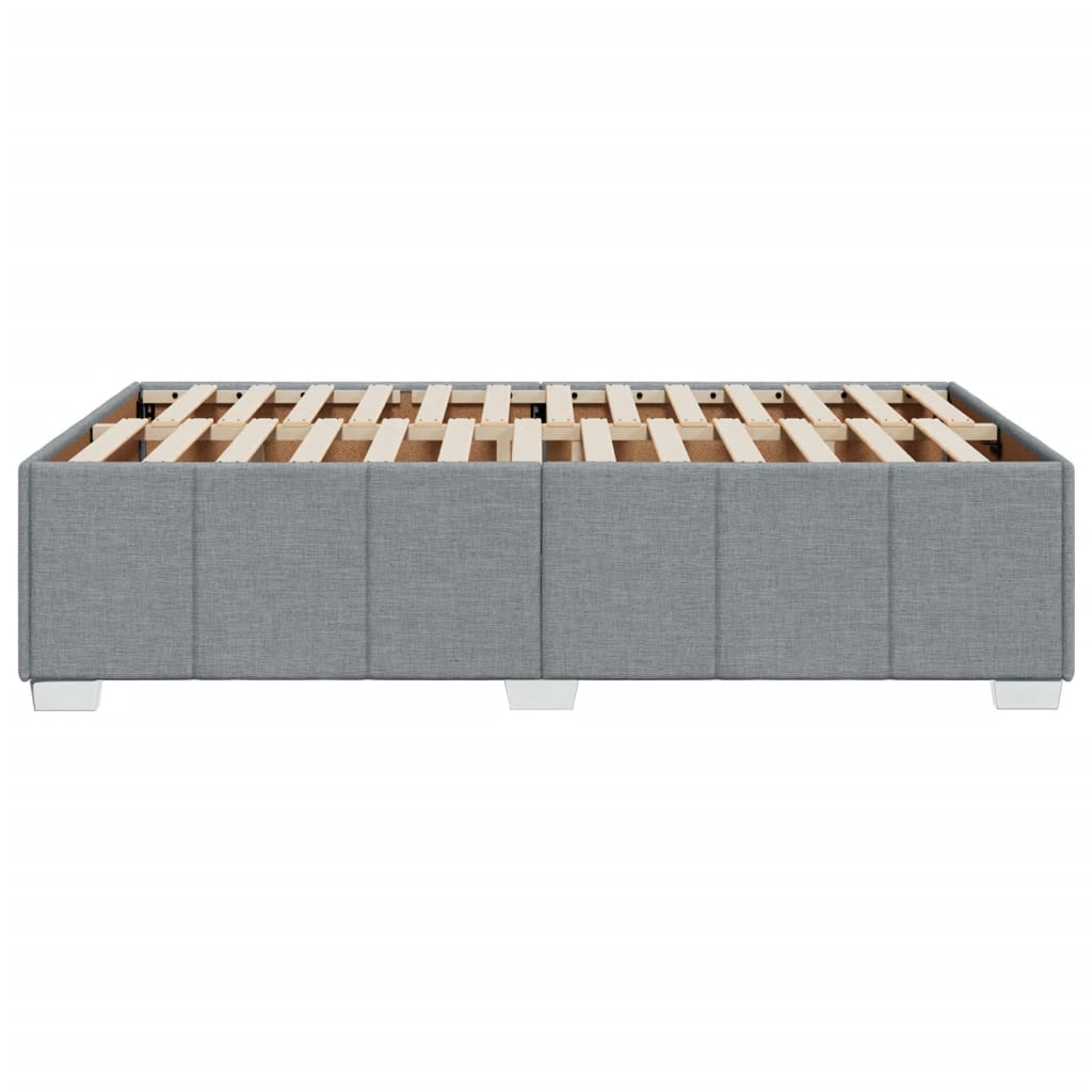 Bettgestell ohne Matratze Hellgrau 120x200 cm Stoff