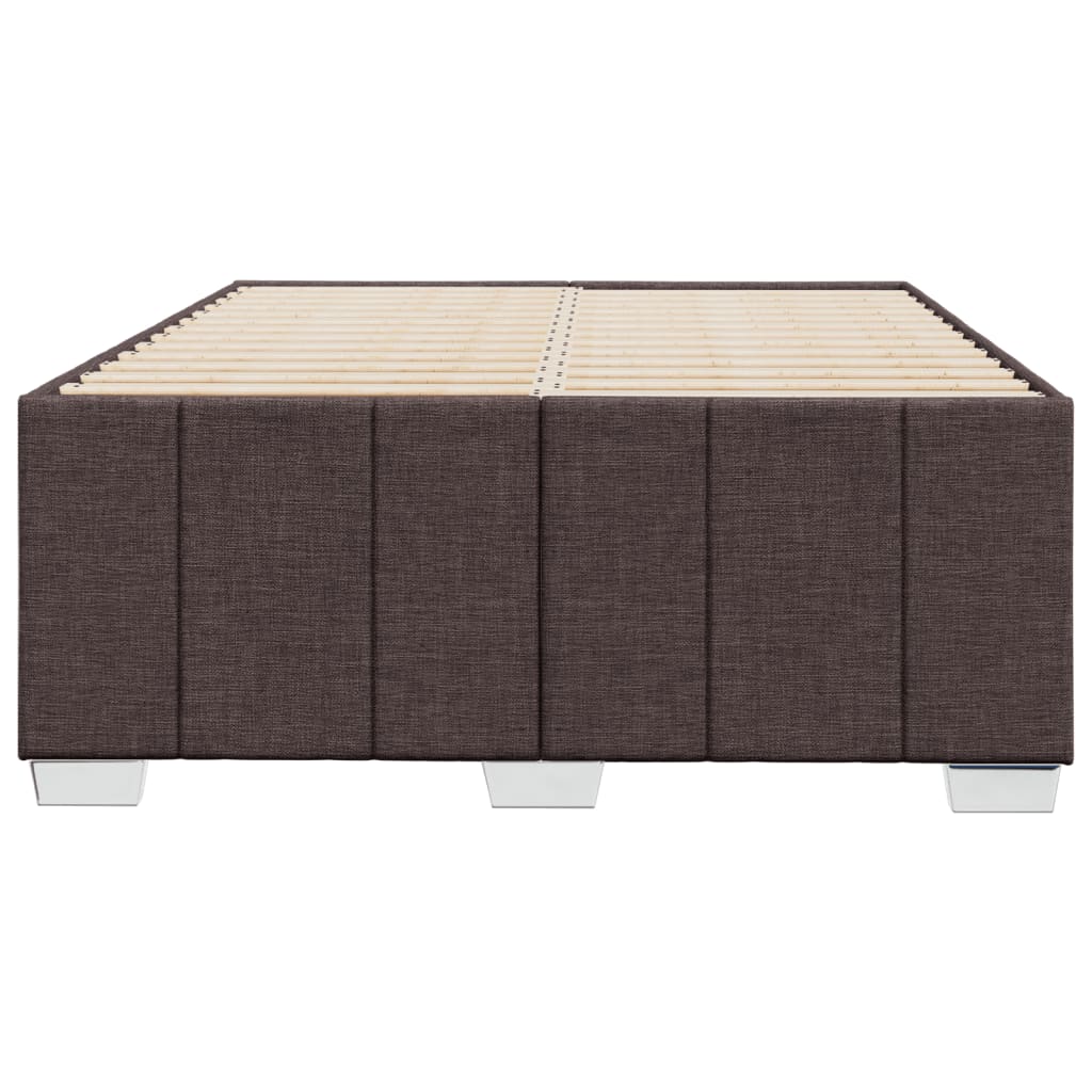 Bettgestell ohne Matratze Dunkelbraun 120x200 cm Stoff