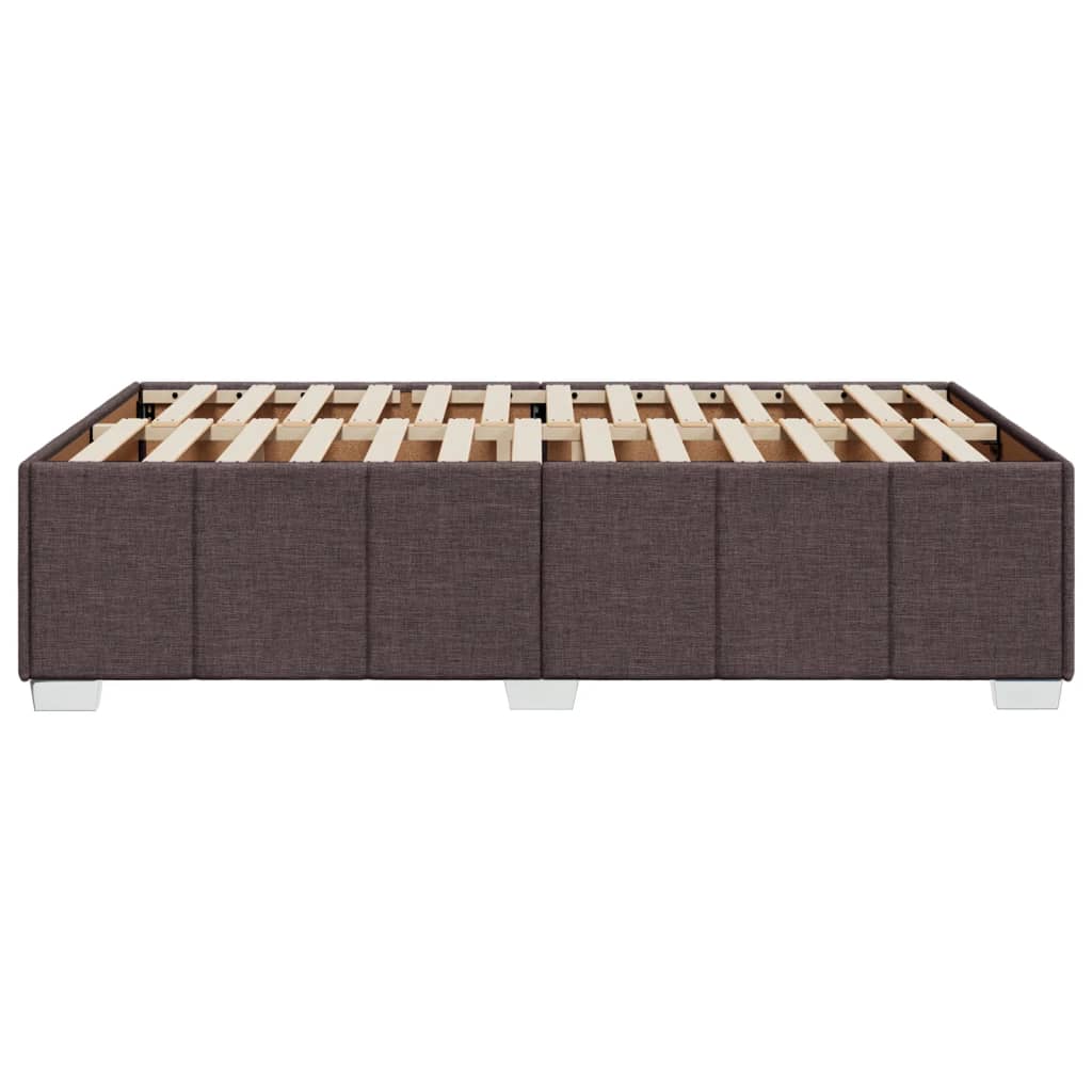 Bettgestell ohne Matratze Dunkelbraun 120x200 cm Stoff