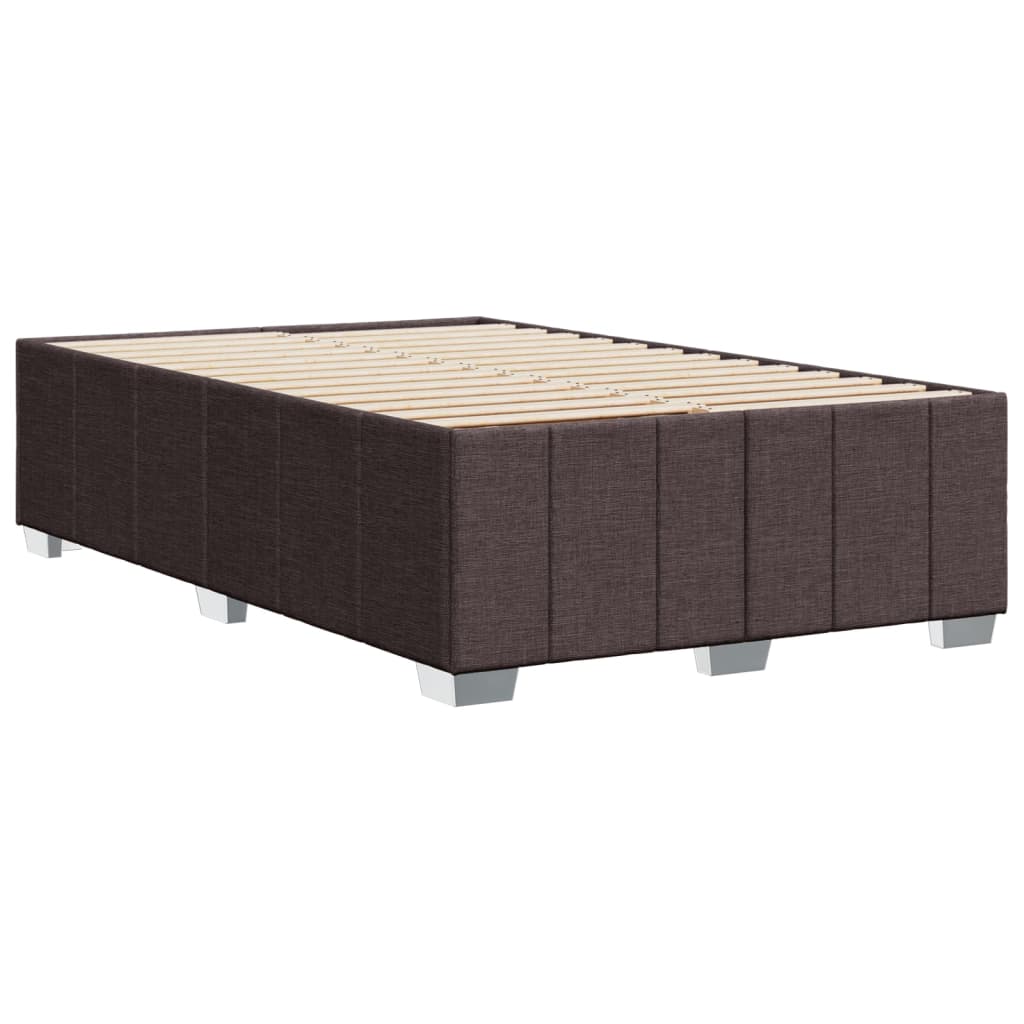 Bettgestell ohne Matratze Dunkelbraun 120x200 cm Stoff