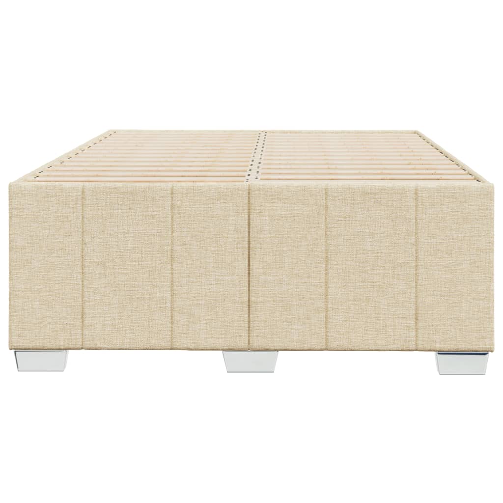 Bettgestell ohne Matratze Creme 120x200 cm Stoff