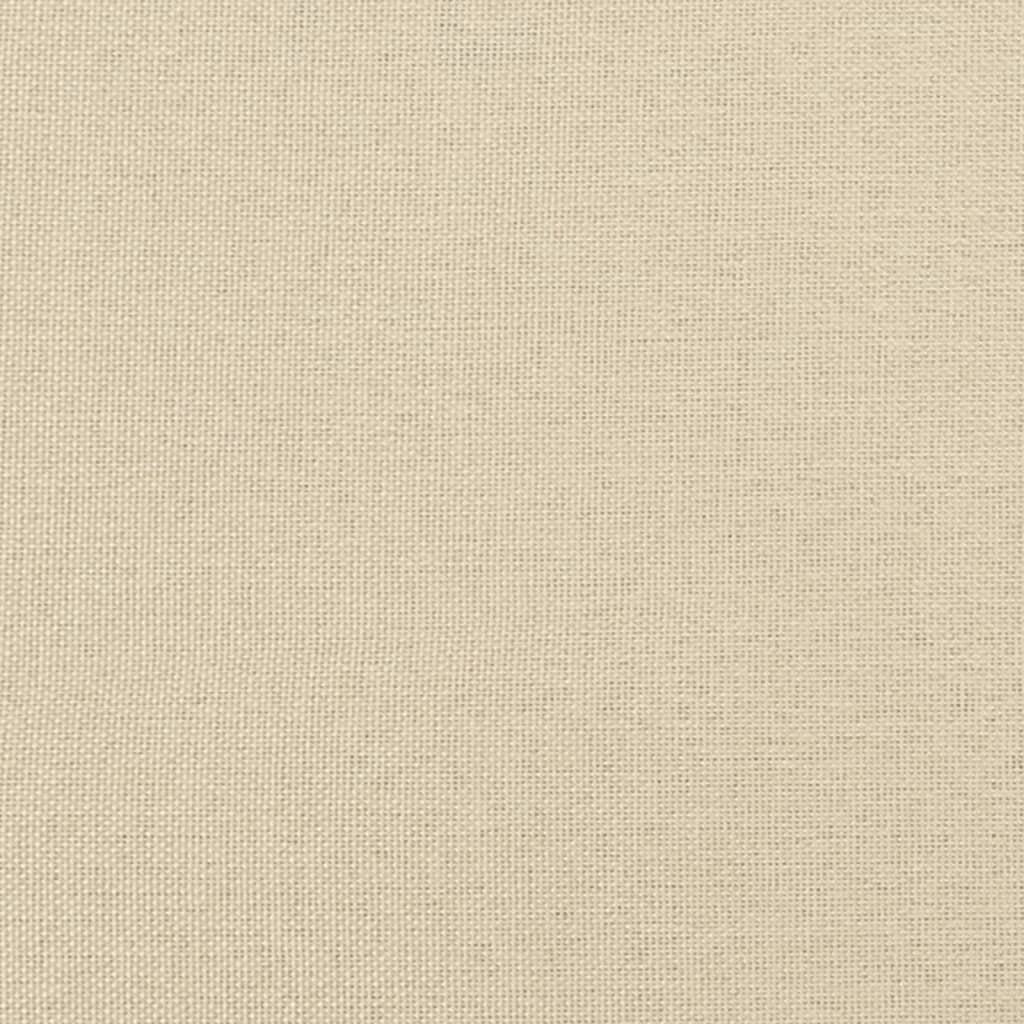 Bettgestell ohne Matratze Creme 120x200 cm Stoff