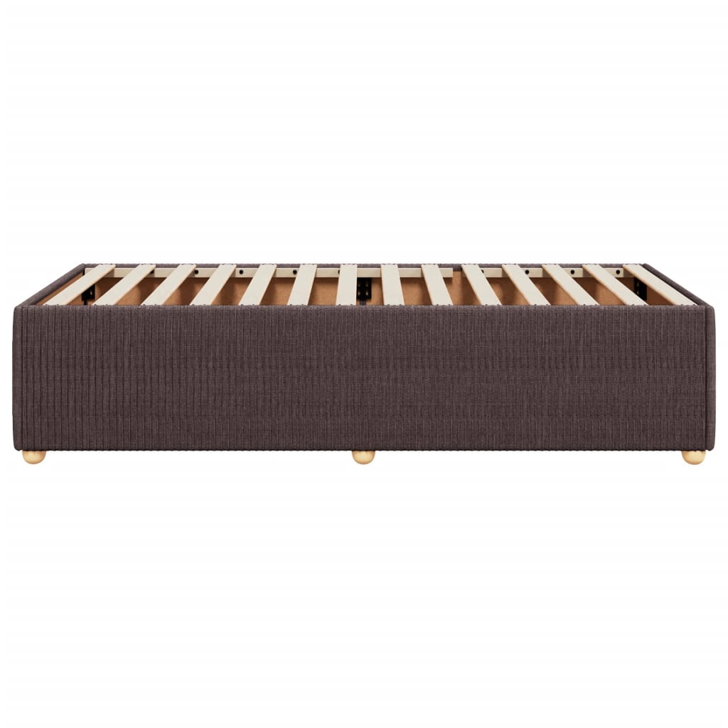 Bettgestell ohne Matratze Dunkelbraun 80x200 cm Stoff