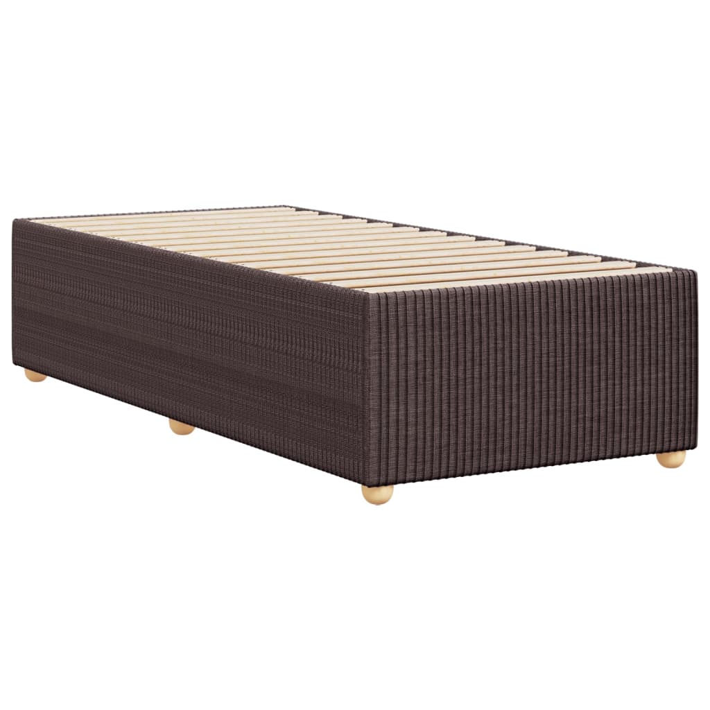 Bettgestell ohne Matratze Dunkelbraun 80x200 cm Stoff