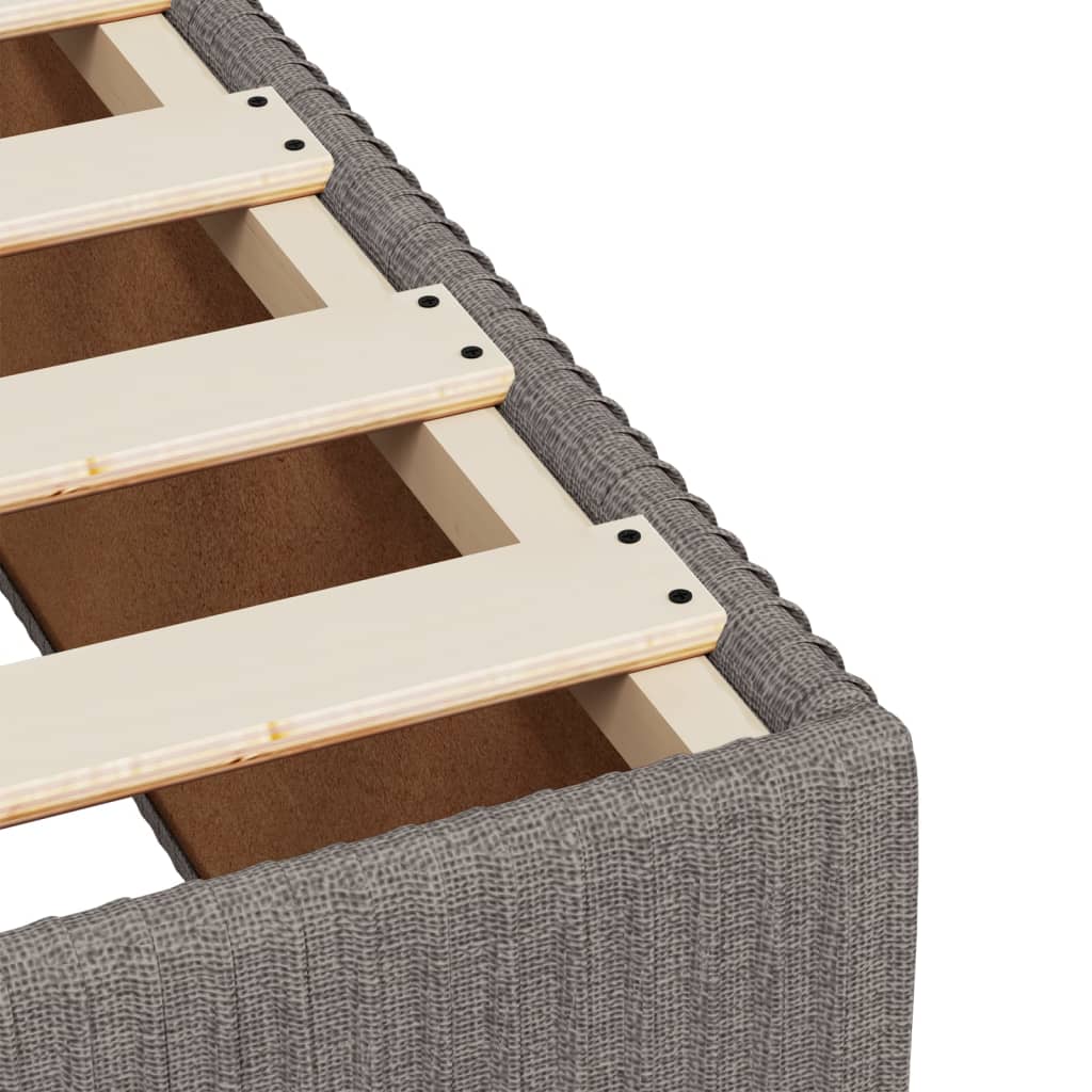 Bettgestell ohne Matratze Taupe 120x200 cm Stoff