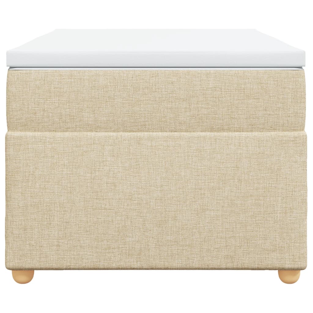 Boxspringbett mit Matratze Creme 80x200 cm Stoff