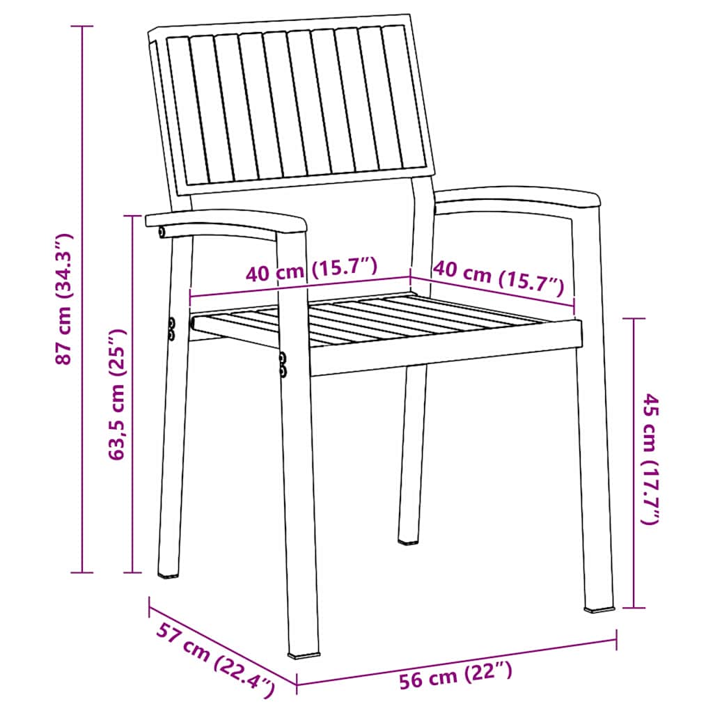Garten Essgruppe 5 pcs Grau und Braun 150 x 90 x 75 cm