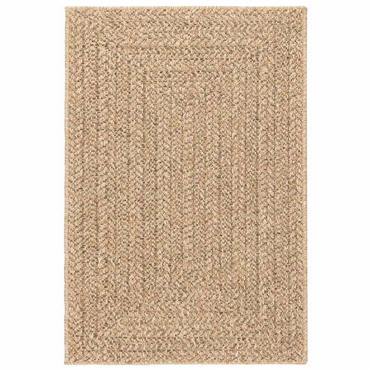 Teppich ZIZUR Beige 100x200 cm Jute-Optik Indoor und Outdoor