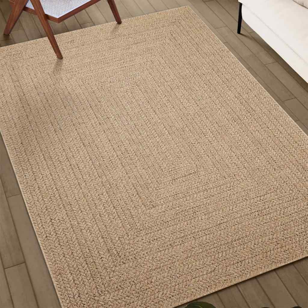 Teppich ZIZUR Beige 200x290 cm Jute-Optik Indoor und Outdoor