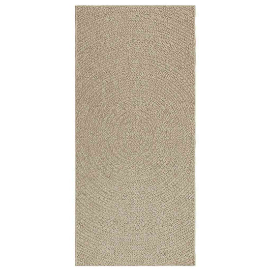 Teppich ZIZUR Beige 100x200 cm Jute-Optik Indoor und Outdoor