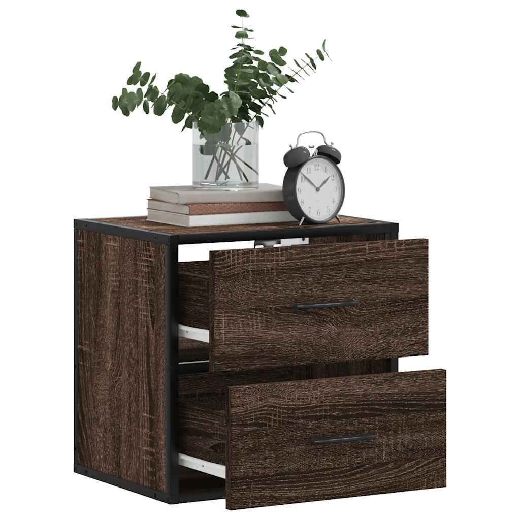 Wand-Nachttisch Braun Eichen-Optik 40x31x39,5 cm