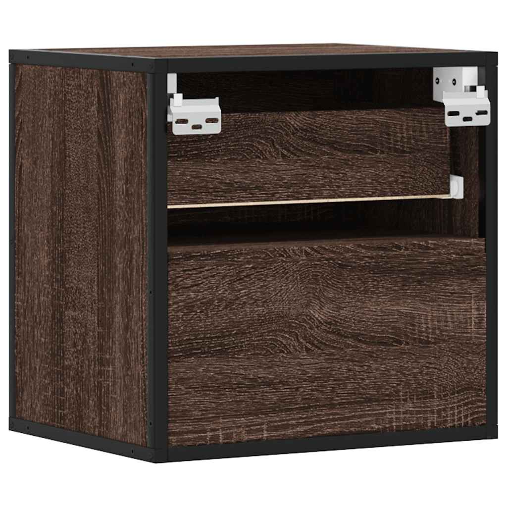 Wand-Nachttisch Braun Eichen-Optik 40x31x39,5 cm
