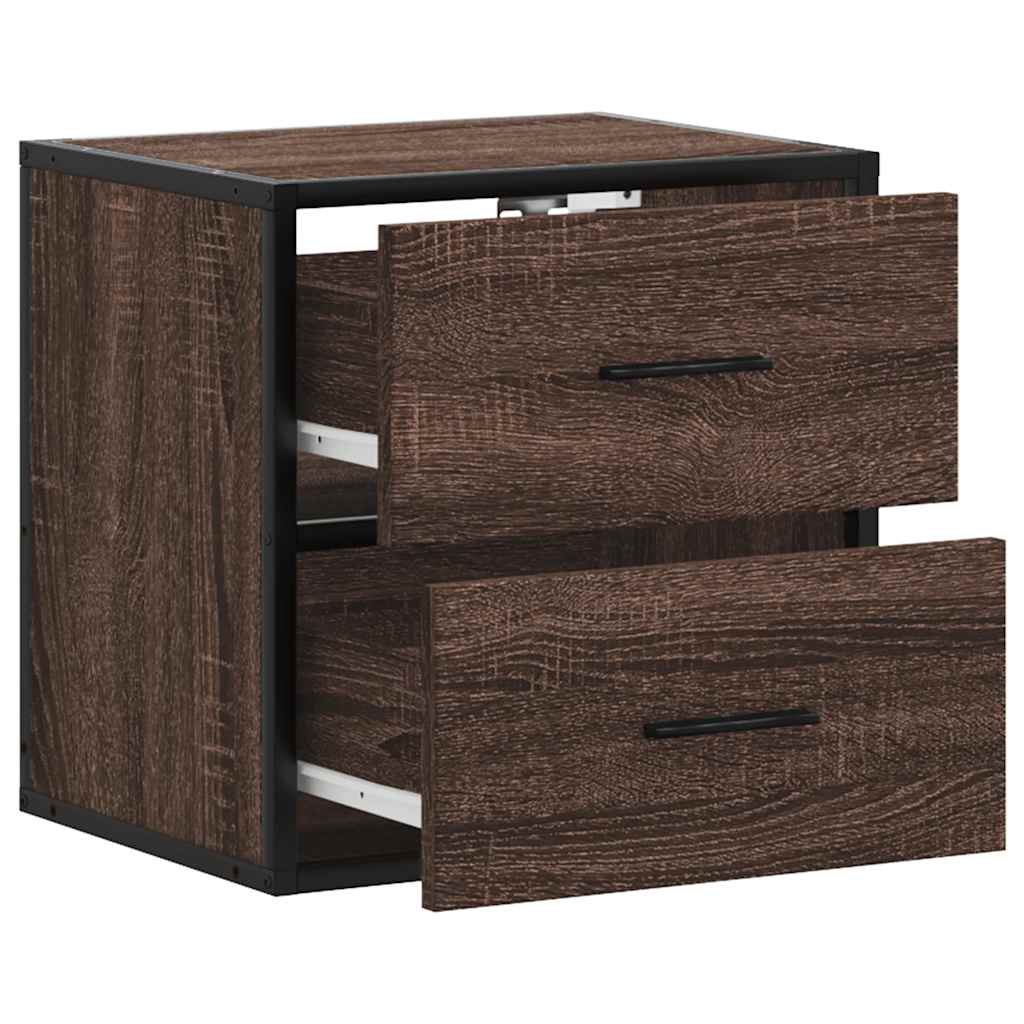 Wand-Nachttisch Braun Eichen-Optik 40x31x39,5 cm