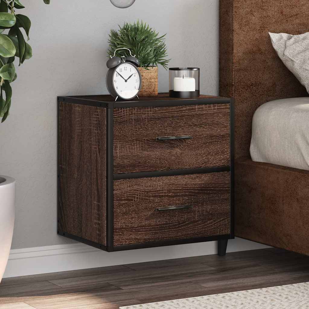 Wand-Nachttisch Braun Eichen-Optik 40x31x39,5 cm