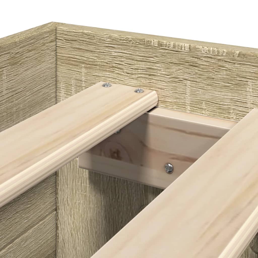 Bettgestell ohne Matratze Sonoma-Eiche 90x190 cm Holzwerkstoff
