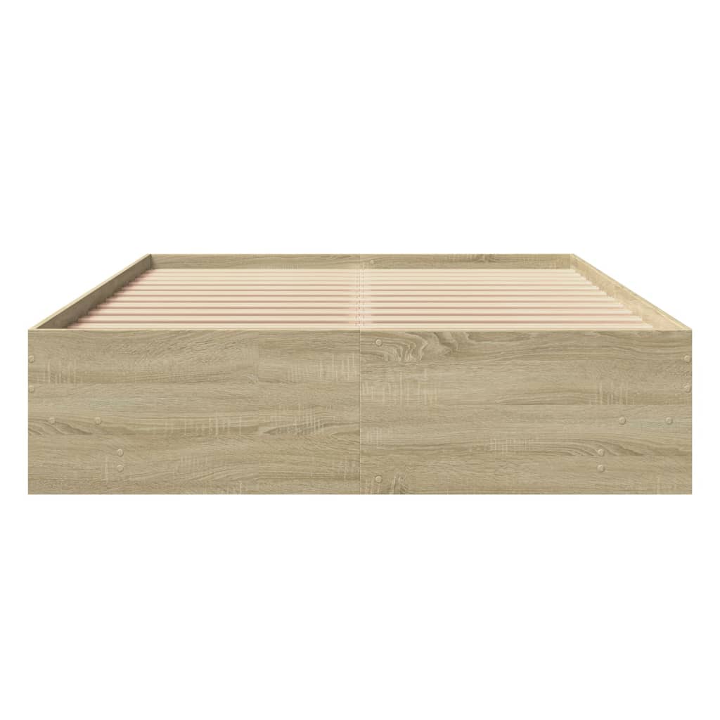Bettgestell ohne Matratze Sonoma-Eiche 120x200 cm Holzwerkstoff