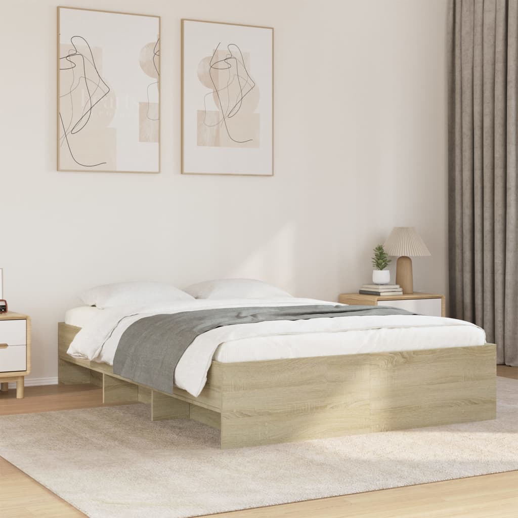 Bettgestell ohne Matratze Sonoma-Eiche 120x190 cm Holzwerkstoff