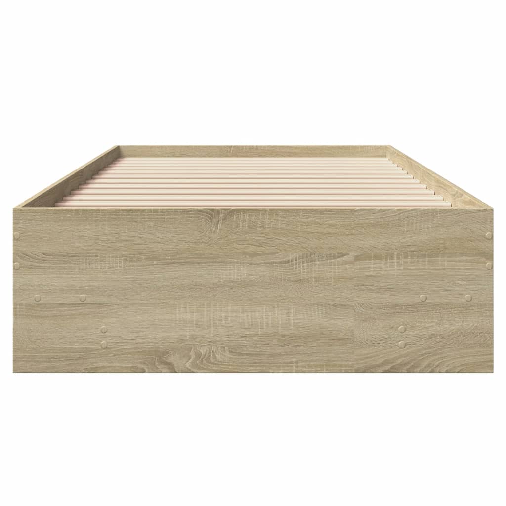 Bettgestell ohne Matratze Sonoma-Eiche 90x190 cm Holzwerkstoff