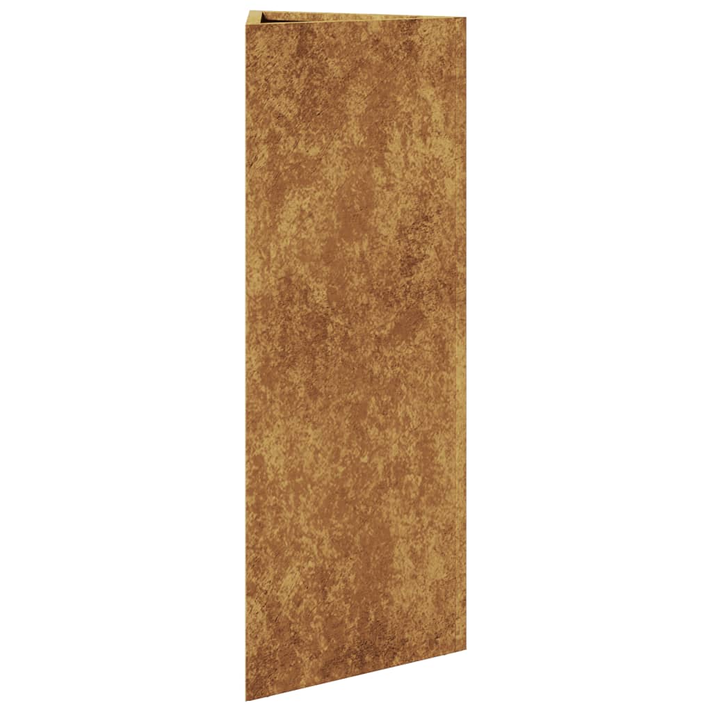 Pflanzkübel Dreieckig 30x26x75 cm Wetterfester Stahl