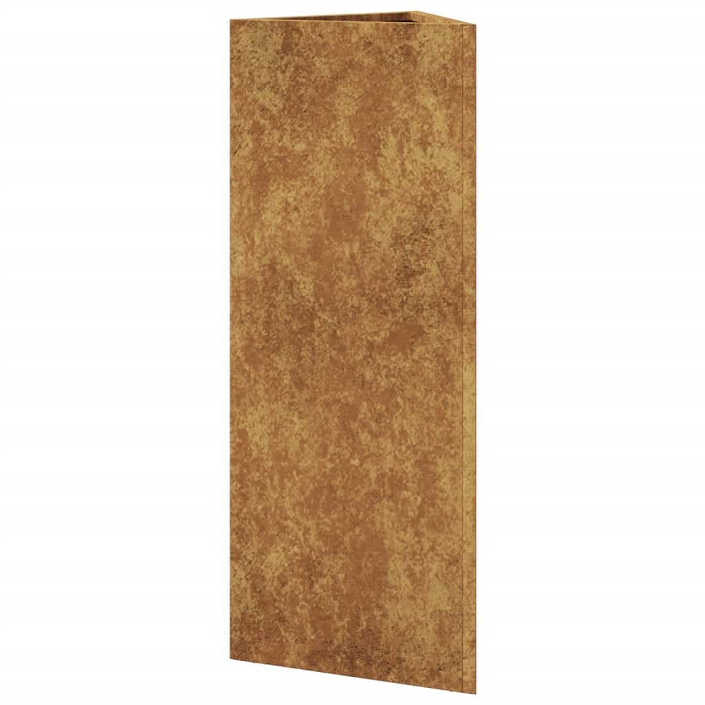 Pflanzkübel Dreieckig 30x26x75 cm Wetterfester Stahl