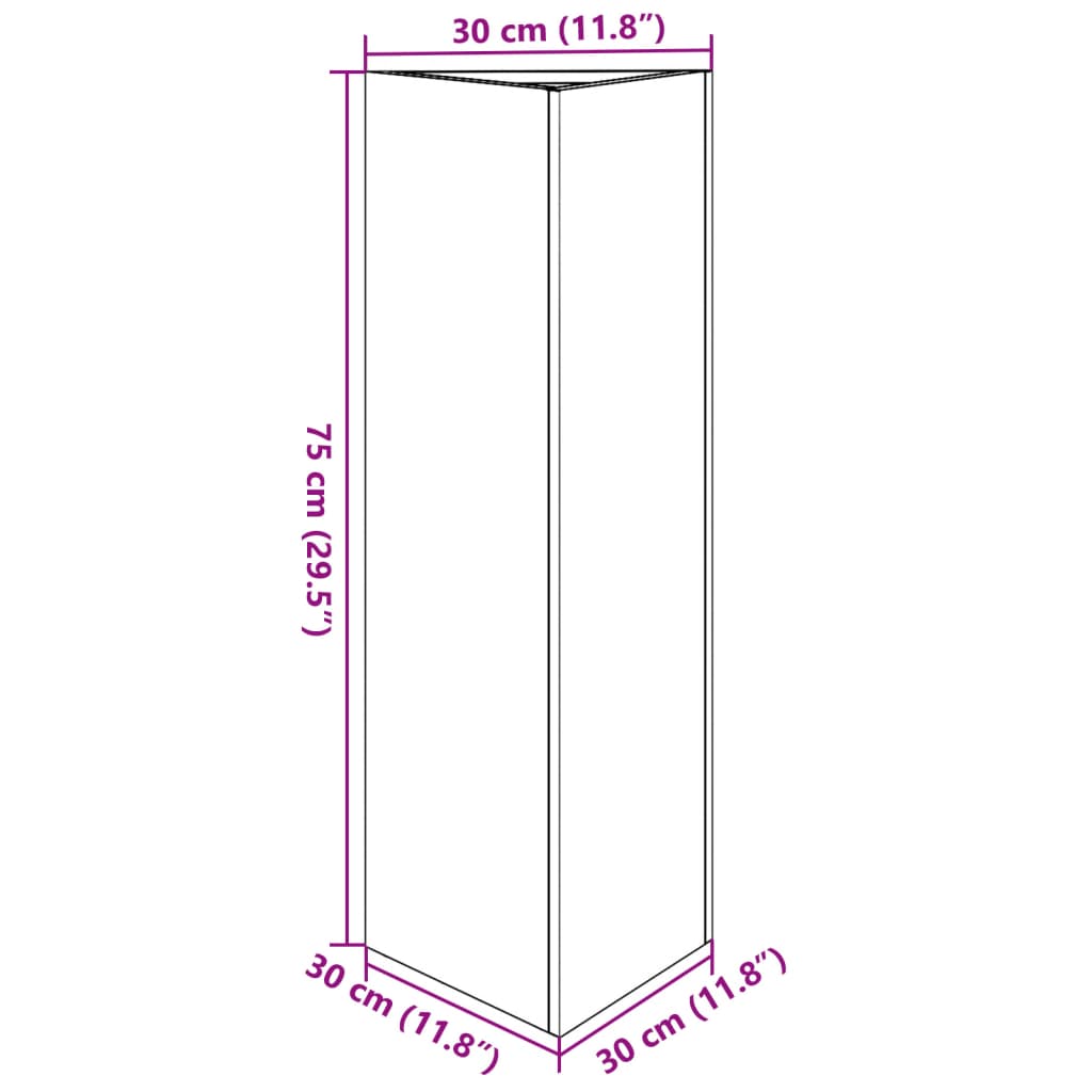 Pflanzkübel Dreieckig 30x26x75 cm Wetterfester Stahl