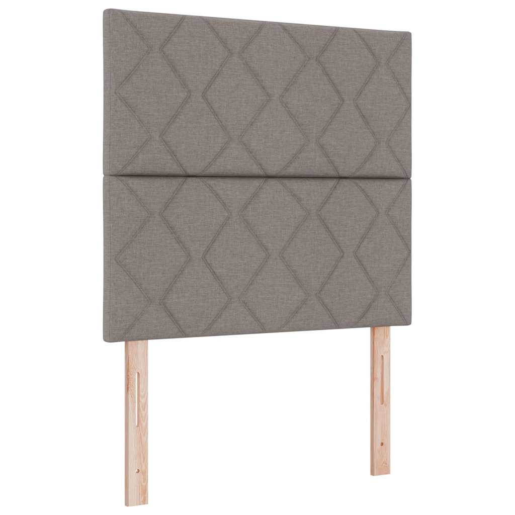 Boxspringbett mit Kopfteil Taupe 120 x 200 cm Stoff