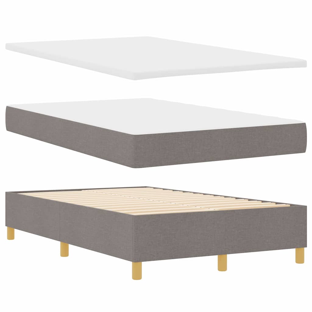 Boxspringbett mit Kopfteil Taupe 120 x 200 cm Stoff
